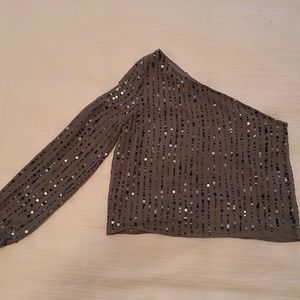 Walter Baker Tops | Walter Baker One Puff Sleeve Sequin